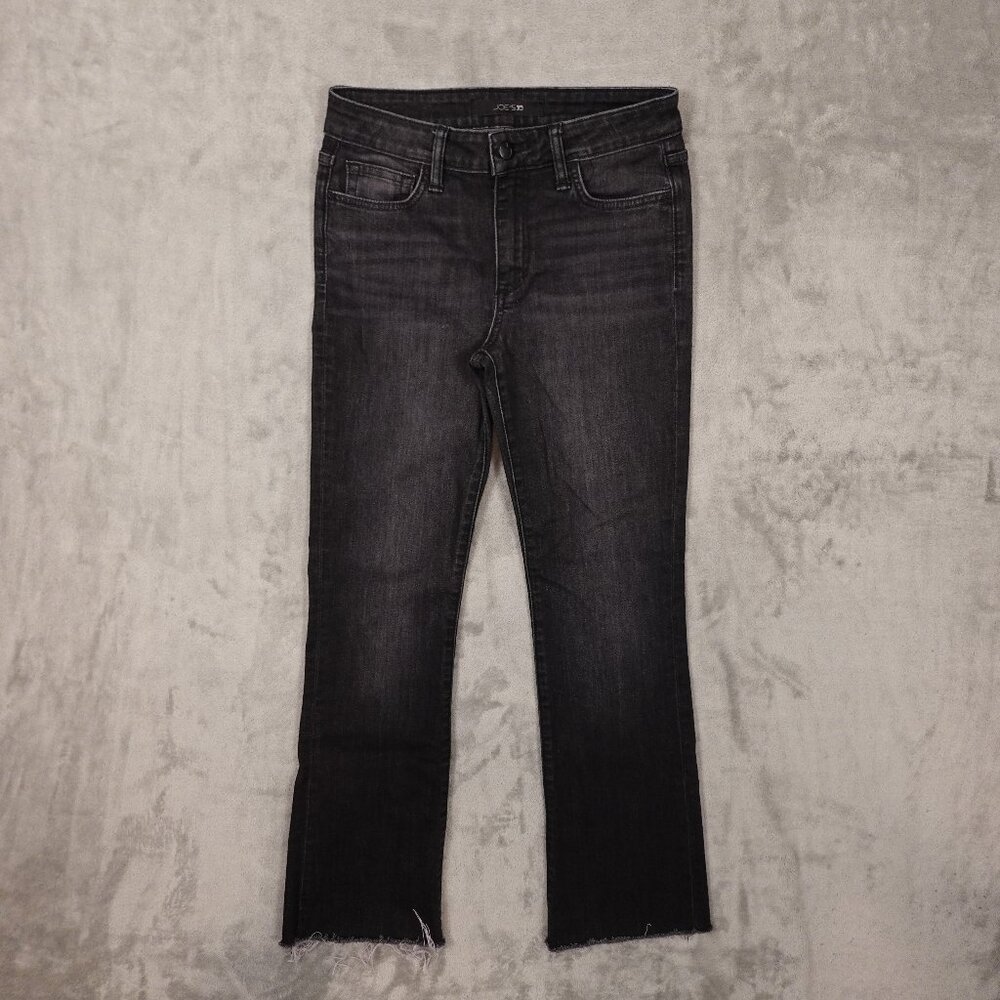 Joe’s Jeans Mini Boot Women’s Size 26 Vintage Black Raw Hems
